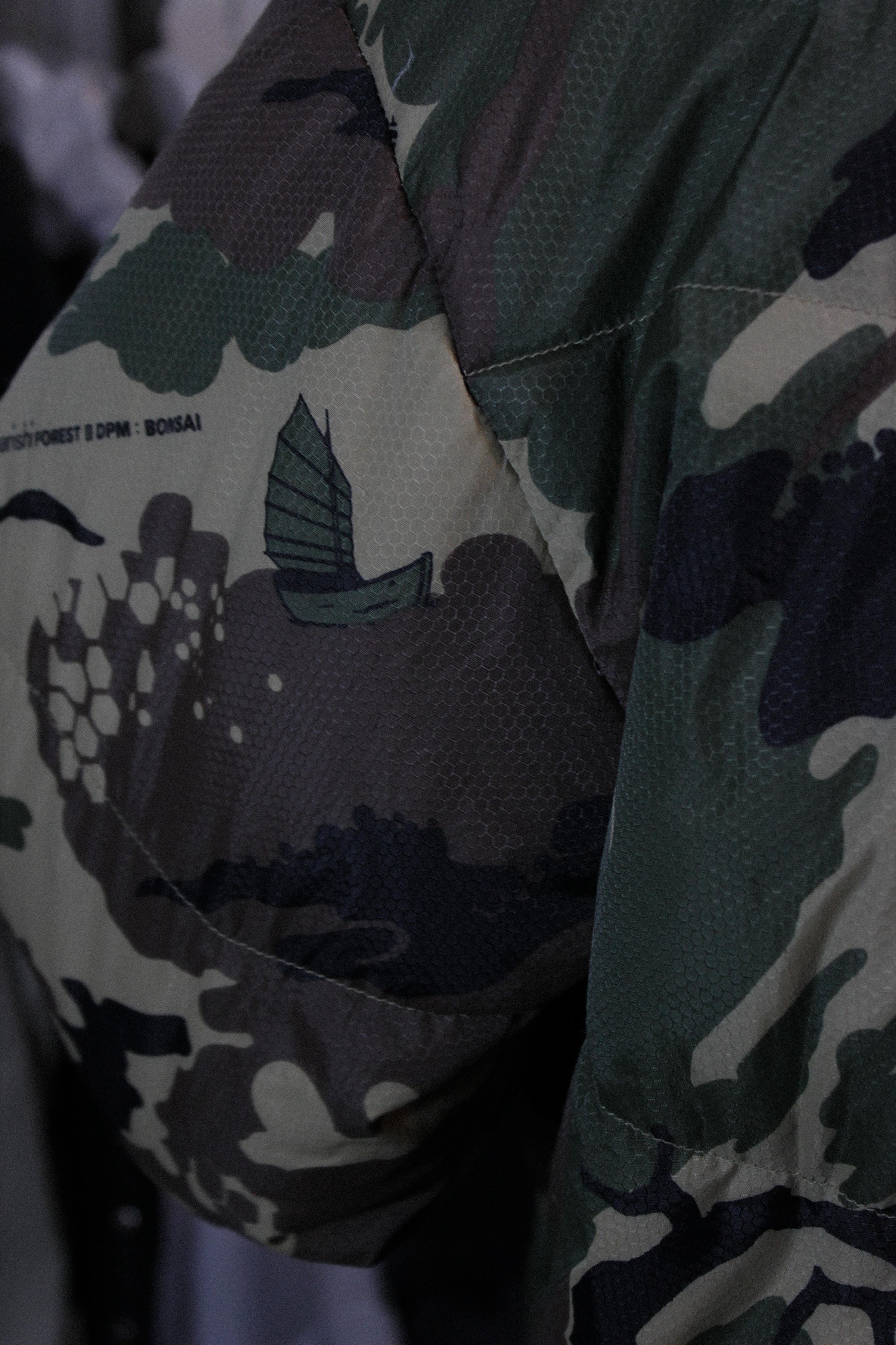 Maharishi FOREST Ⅱ BONSAI & DRAGON camo down jacket | Leave Me